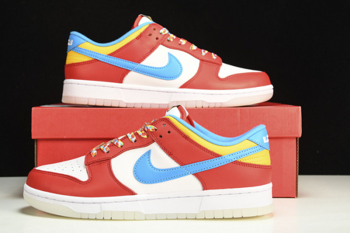 lebron james x nike dunk low fruity pebbles dh8009-600