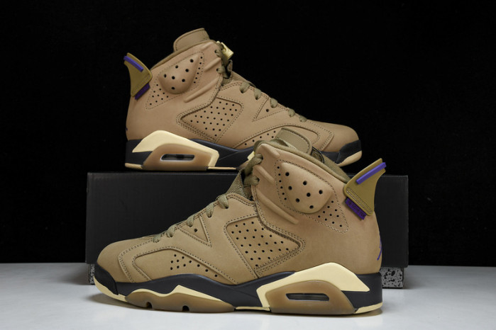 air jordan 6 gore-tex brown kelp fd1643-300