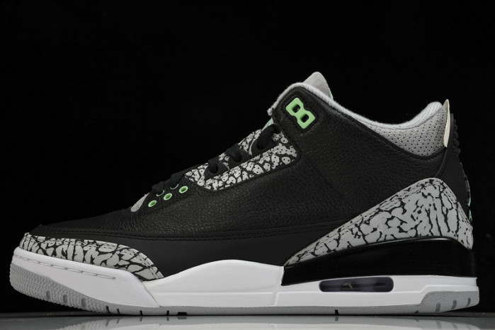 air jordan 3 "black/green glow" ct8532-031