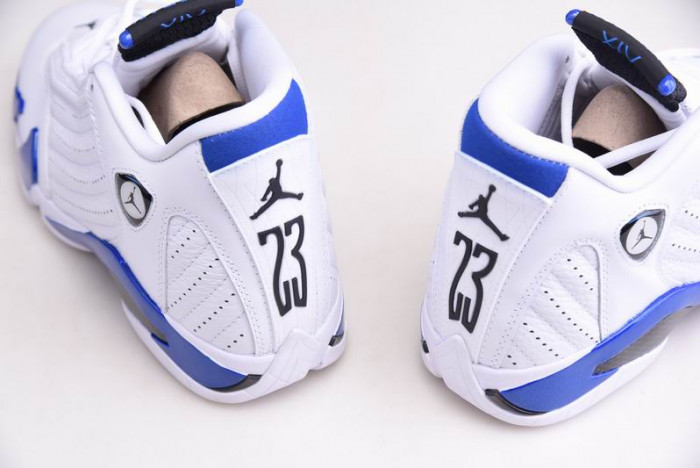 jordan 14 retro white hyper royal - 487471-104