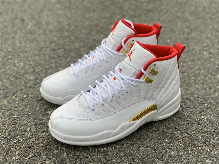 air jordan 12 fiba white university red 130690-107