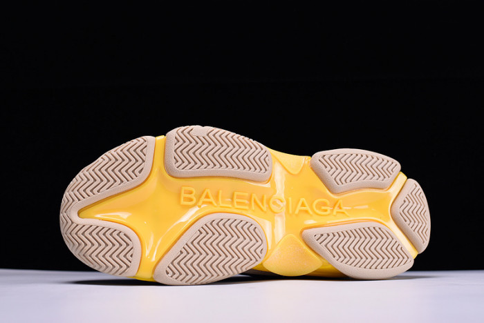 bl 17fw triple s“cream” washed show snea grey mens 483513w06e