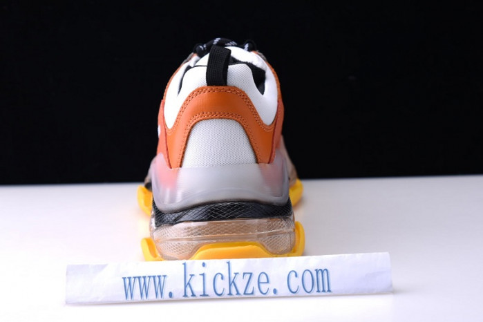 bl triple s trainers clear sole orange black 541624 w09e1 1766